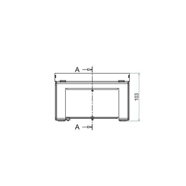 Produktbild UBD 160 153  -  Unterflur-Bodendose UBD 160 inkl. belegtem Blinddeckel aus Chromstahl, geschliffen